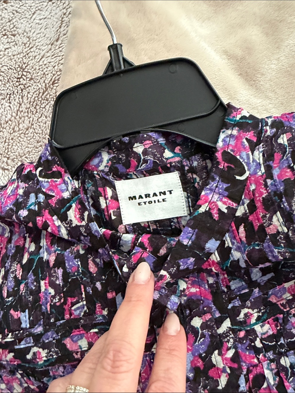 Isabel Marant Étoile Black Multicolor Abstract Print Blouse